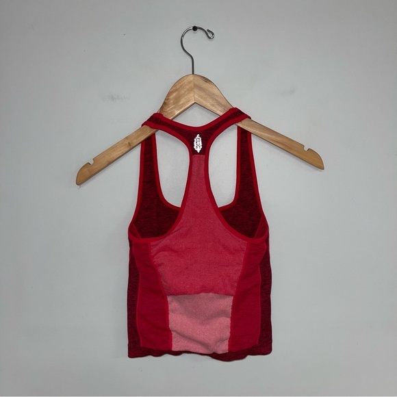FP Movement by Free People Crop Tank Top Size XS/S Red Pink Activewear Stretch - Picture 4 of 5